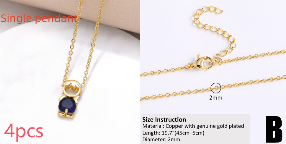 Copper-plated 18k Gold DIY Hip-hop All-match Chain Necklace