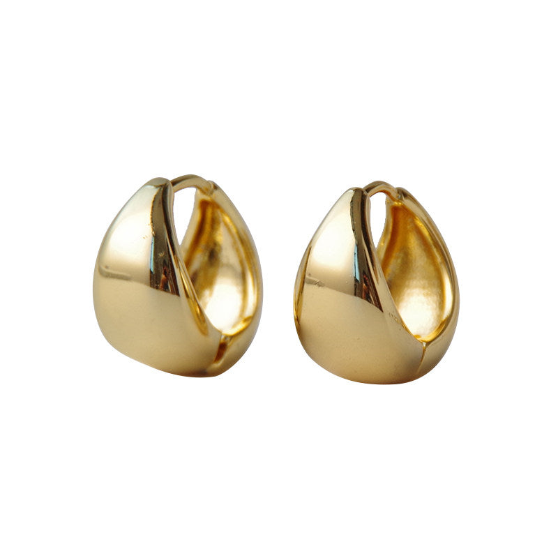Silver Water-drop Hoop Earrings European And American Style