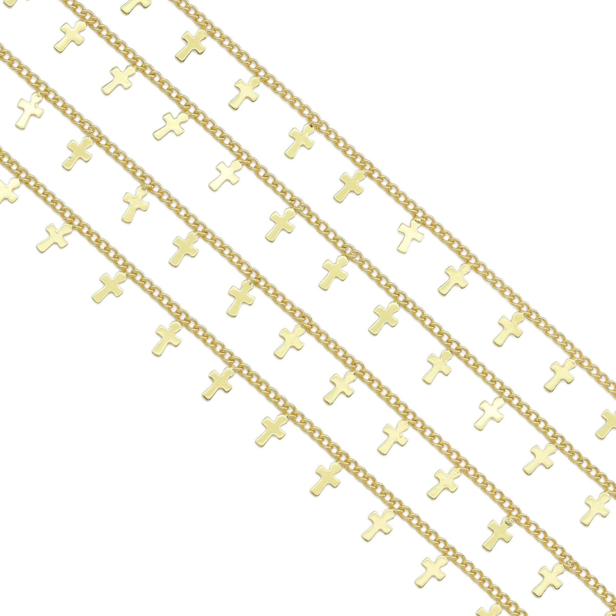 Thin cuban Dangle Cross chain by yard/necklace, sku#HX20/LS16