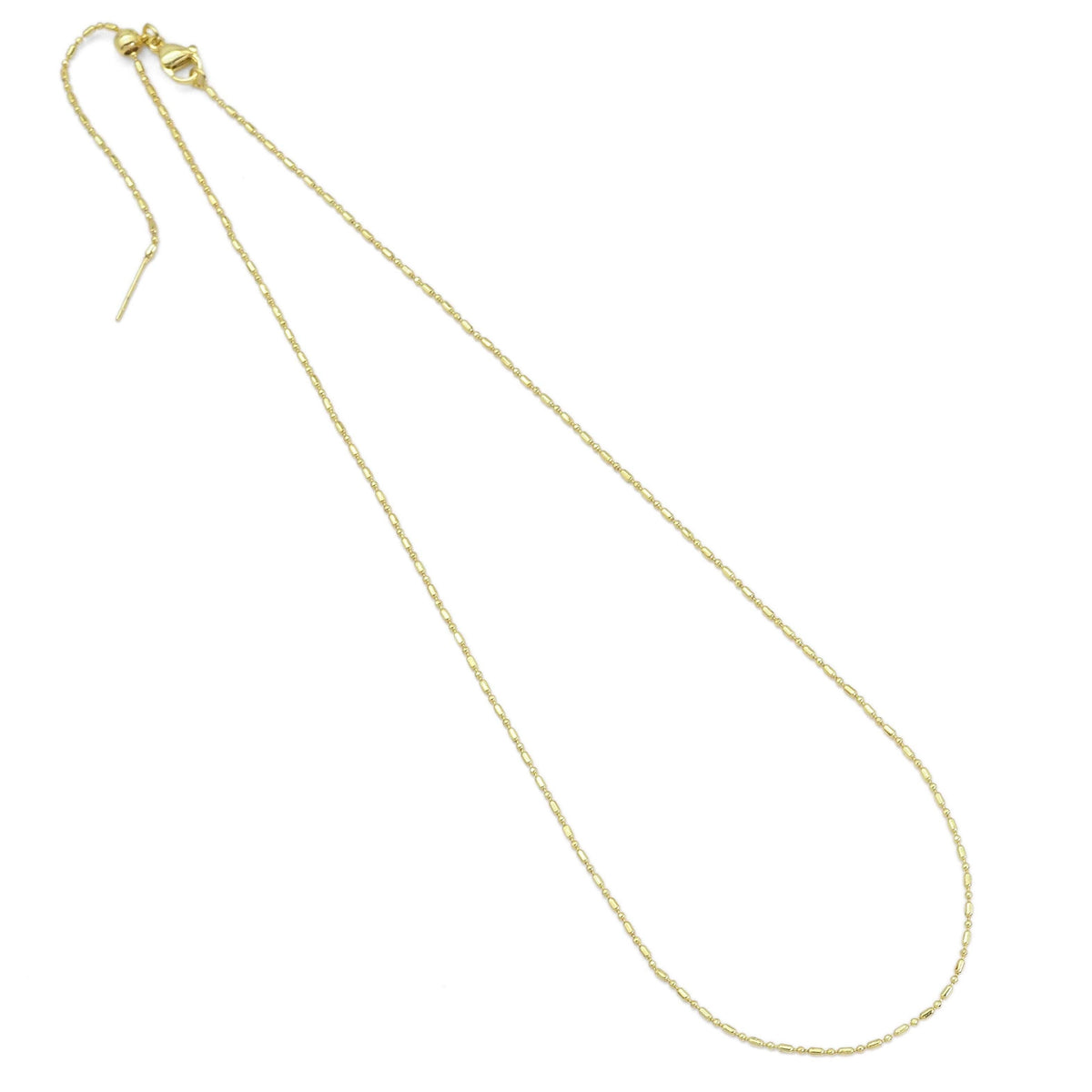 Dainty tuve round ball thin Adjustable Necklace, Sku#LD491