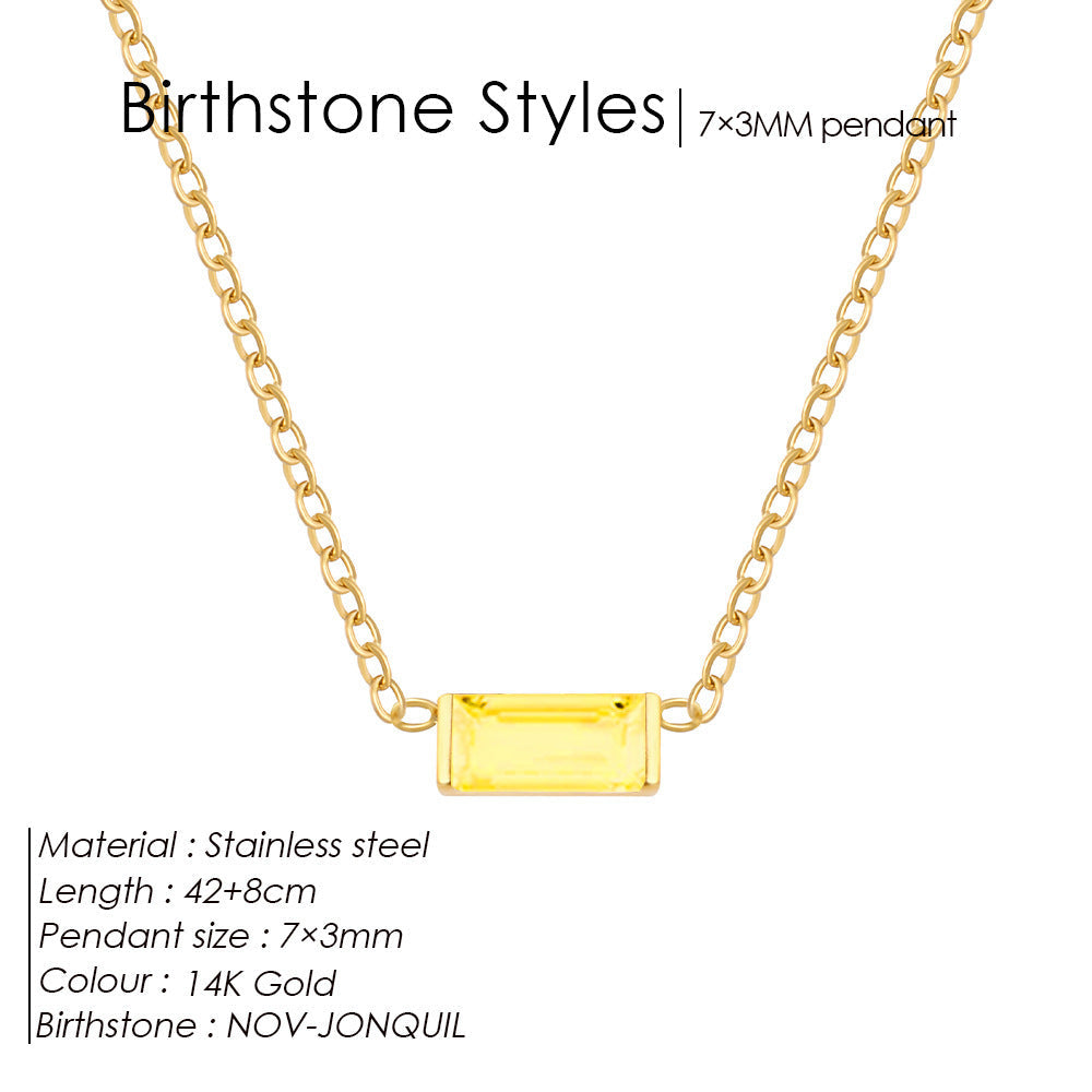 18K Gold-plated Layered Choker With A December Birthstone Pendant