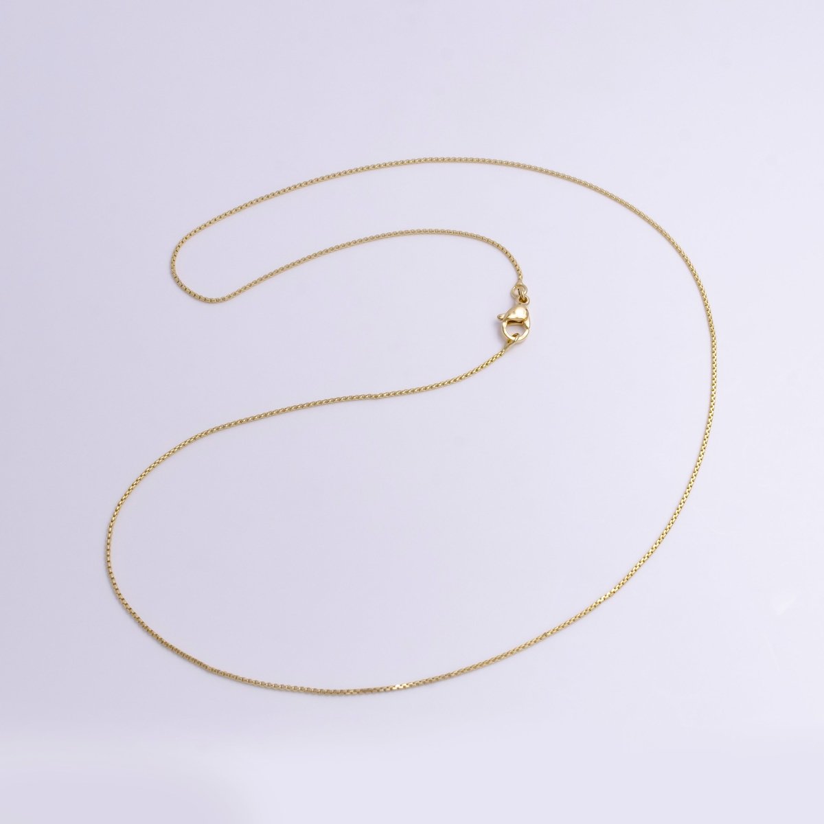 Dainty 0.8mm Cable 17.5 Inch Layering Chain Necklace w. Lobster Clasps | WA-1897 Clearance Pricing