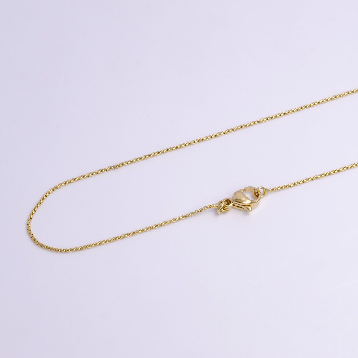 Dainty 0.8mm Cable 17.5 Inch Layering Chain Necklace w. Lobster Clasps | WA-1897 Clearance Pricing