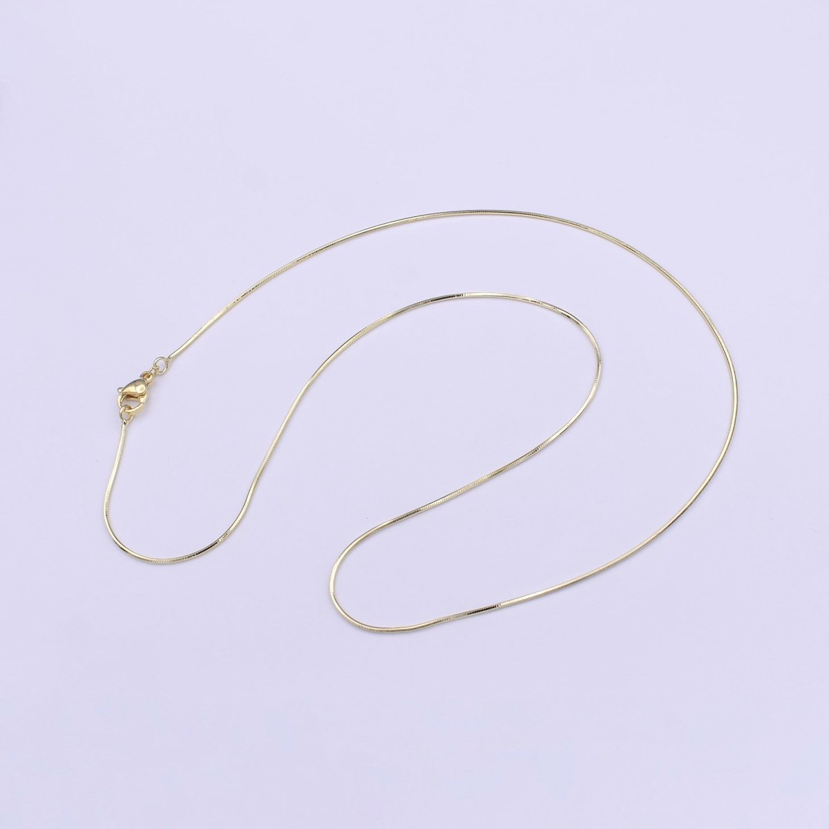 Dainty 0.8mm Cocoon Chain 19.5 Inch Layering Gold Necklace | WA-1275 Clearance Pricing
