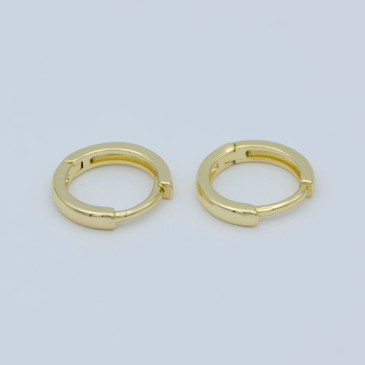 Dainty 12mm Huggie Earring, 24K Gold Filled Hoop Huggie for minimalist jewelry component Everday wear perfect gift for her P-263