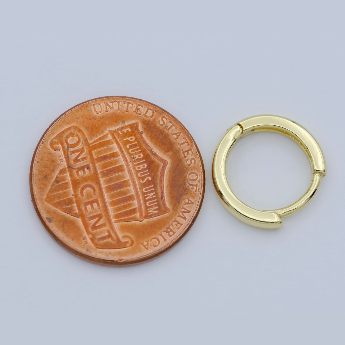 Dainty 12mm Huggie Earring, 24K Gold Filled Hoop Huggie for minimalist jewelry component Everday wear perfect gift for her P-263