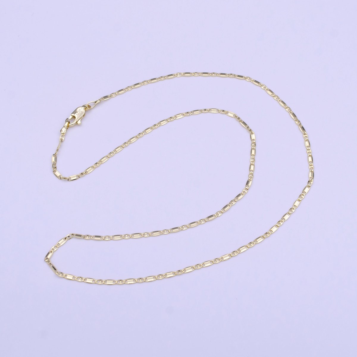 Dainty 14K Gold Filled Anchor Mariner 1.8mm Width 17.75 Inch Chain Necklace | WA-1458 Clearance Pricing