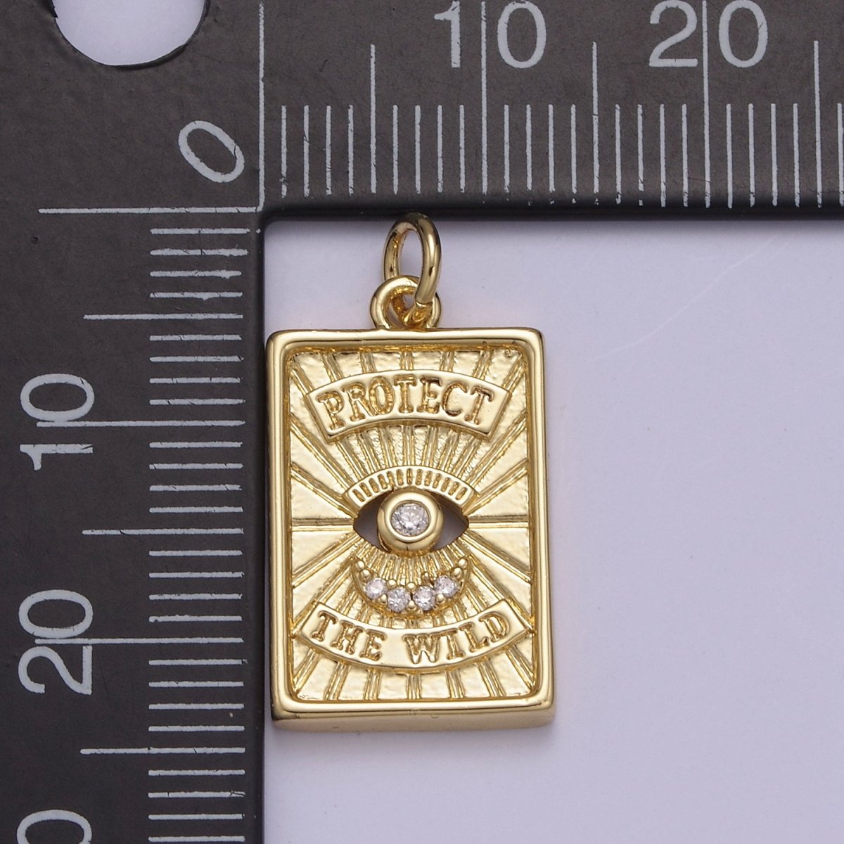Dainty 14K Gold Filled Evil Eye tag Charm Protection Jewelry Protect the wild Eye Amulet Jewelry N-850
