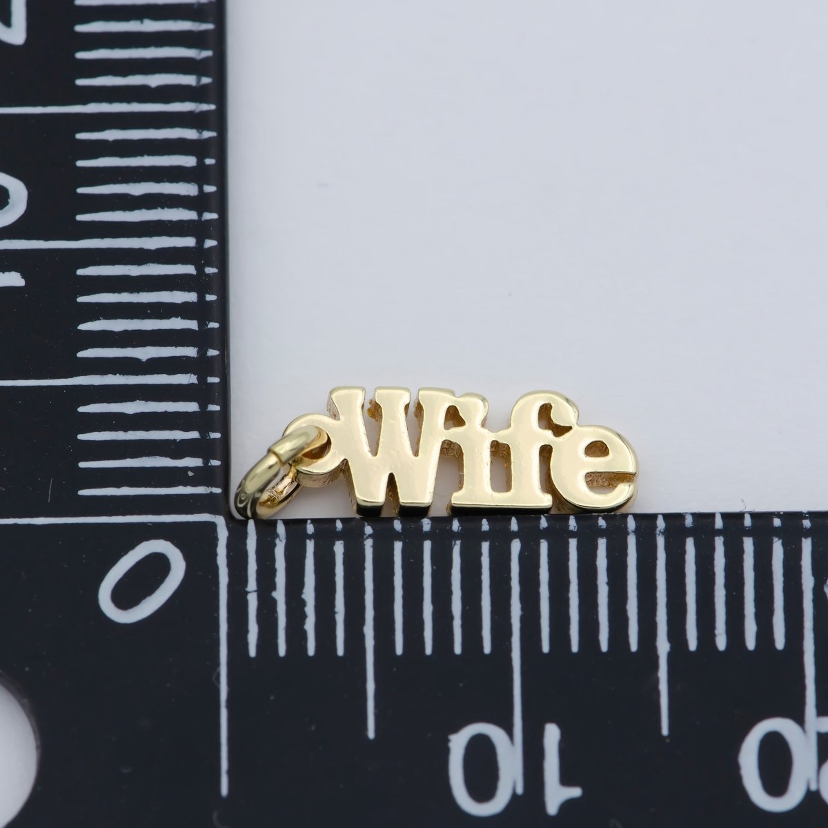 OS Dainty 14k Gold Filled Wife Charm for Bracelet Necklace Earring Component Diy Jewelry Making Supply Word Charm Minimalist Jewelry M-371