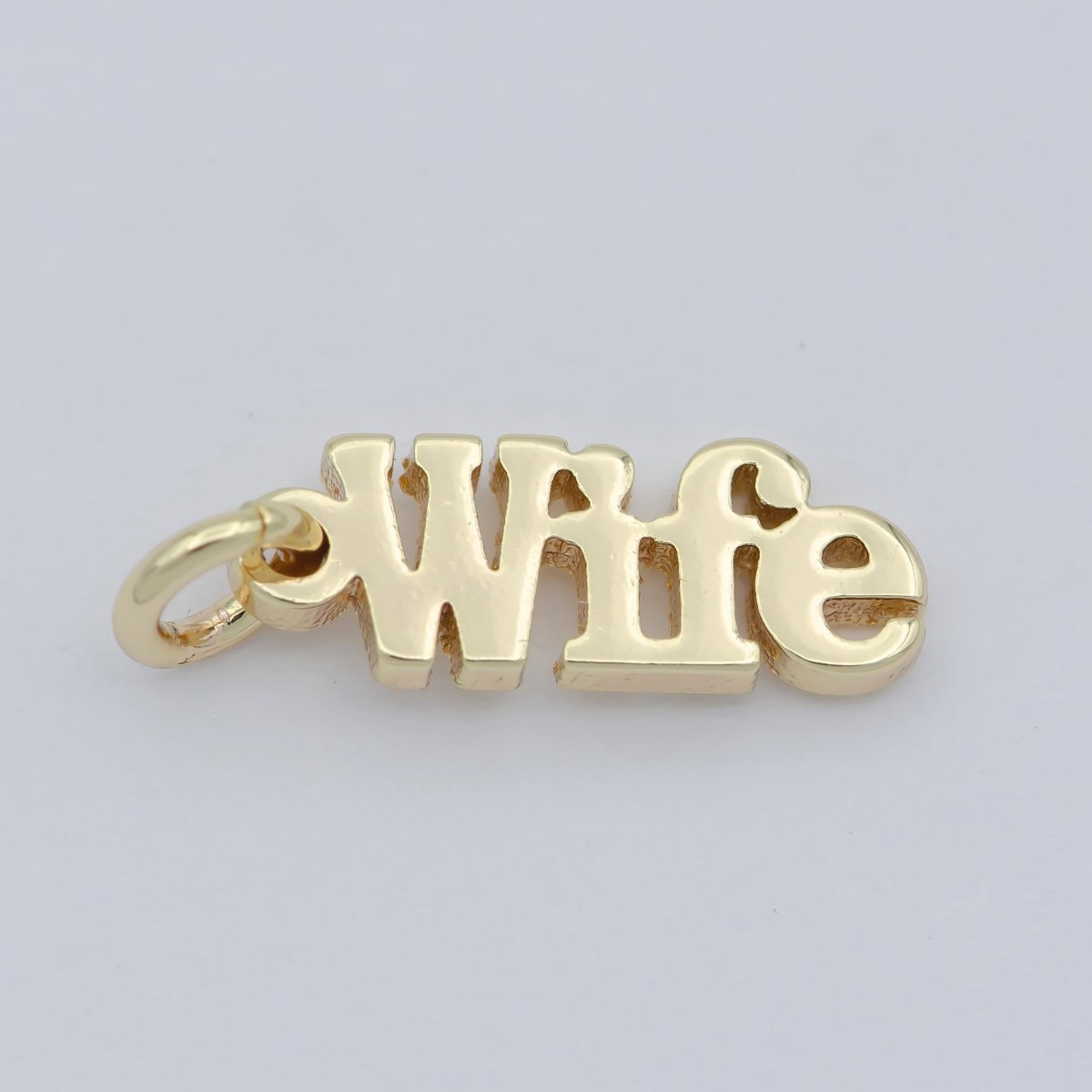 OS Dainty 14k Gold Filled Wife Charm for Bracelet Necklace Earring Component Diy Jewelry Making Supply Word Charm Minimalist Jewelry M-371