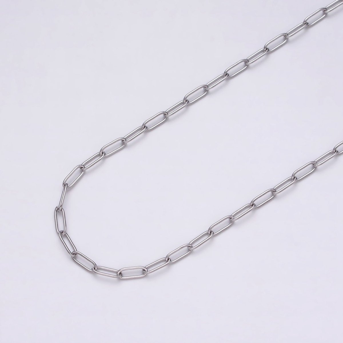 Dainty 24k Gold Filled Paperclip Chain 2.3mm Width Unfinished Chain by Yard | ROLL-1269 ROLL-1270