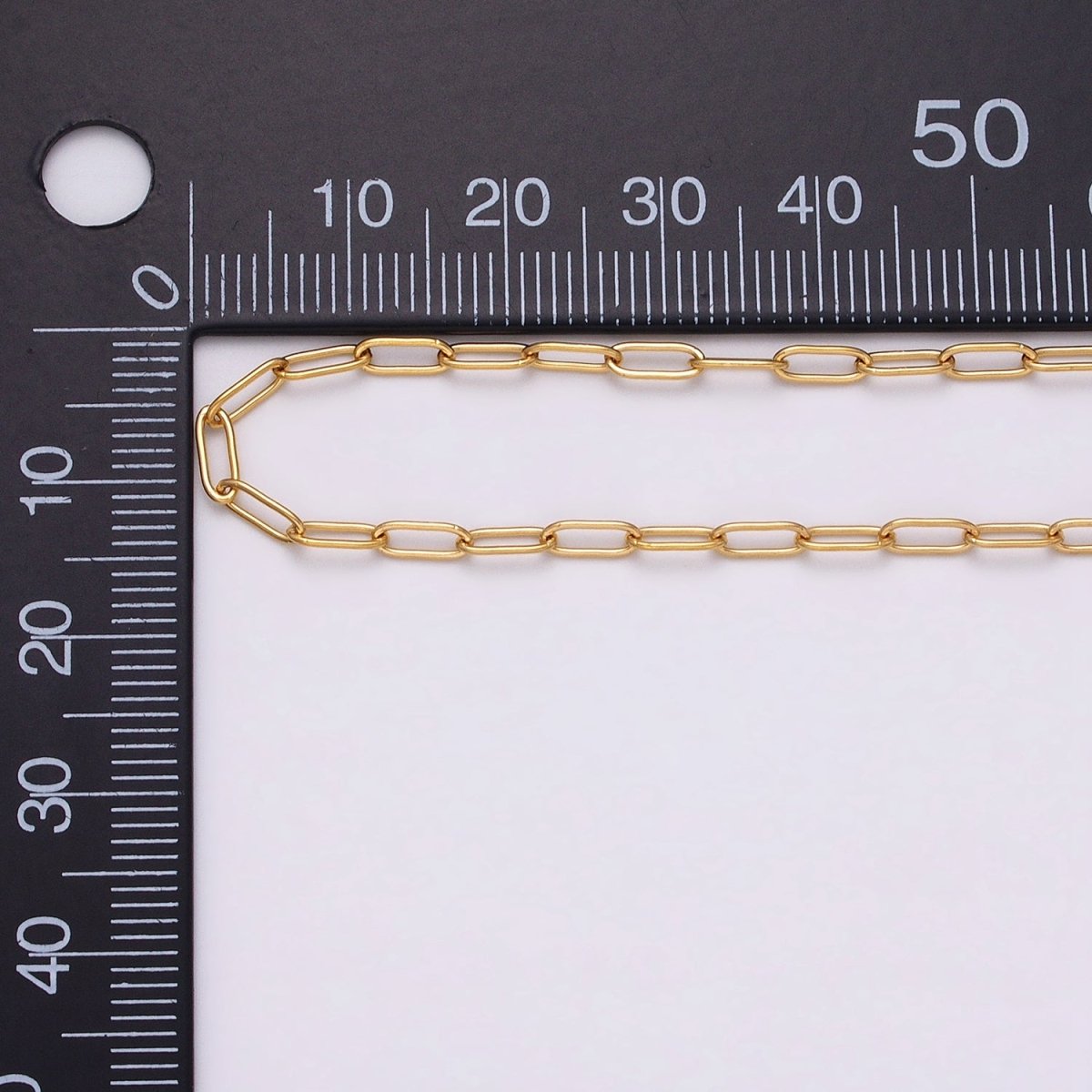 Dainty 24k Gold Filled Paperclip Chain 2.3mm Width Unfinished Chain by Yard | ROLL-1269 ROLL-1270