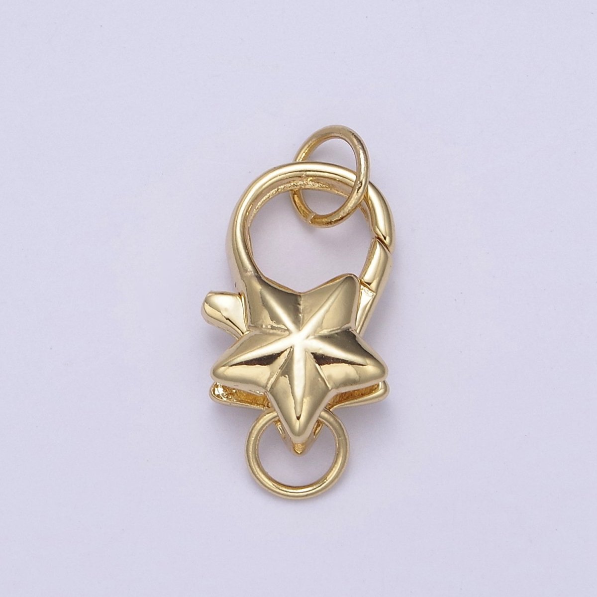 Dainty 24K Gold Filled Star Lobster Clasp Celestial Claw with Jump Ring DIY Minimalist Jewelry Supplies L-680