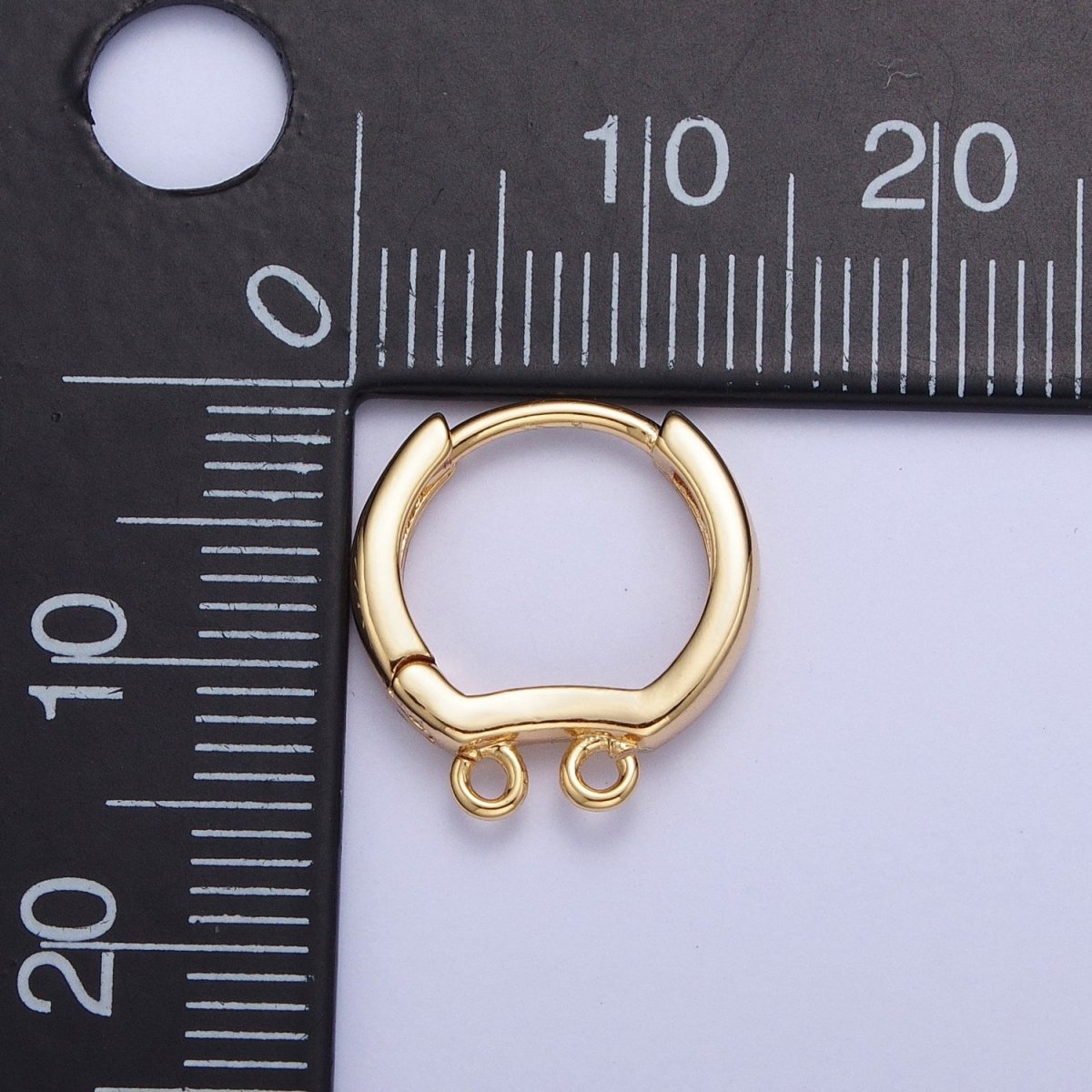 Dainty Double Open Link Loop Huggie Hoop Earrings Supply For Jewelry Making L-815