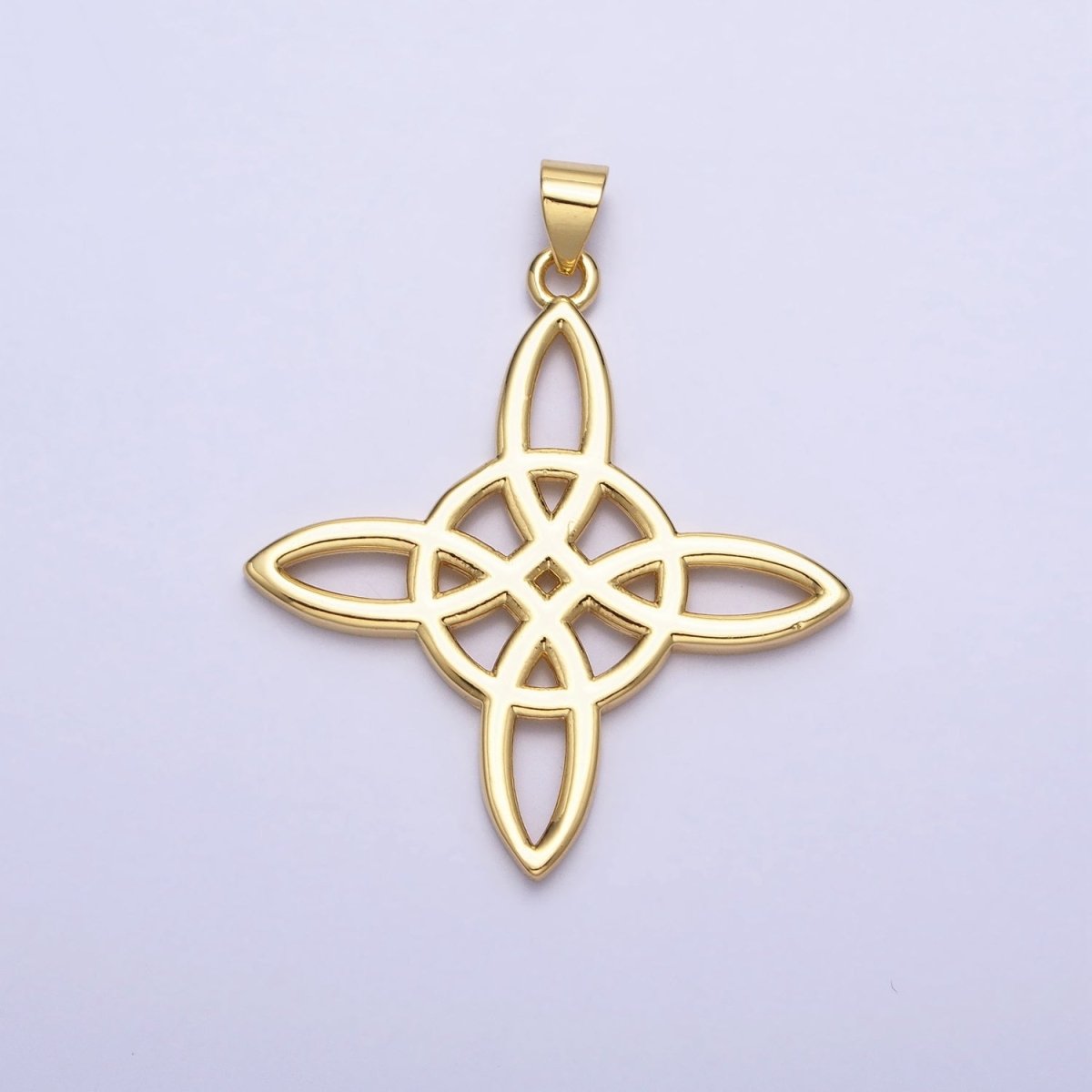 Dainty Gold Celtic Irish Scottish Knot Pendant Charm AA258