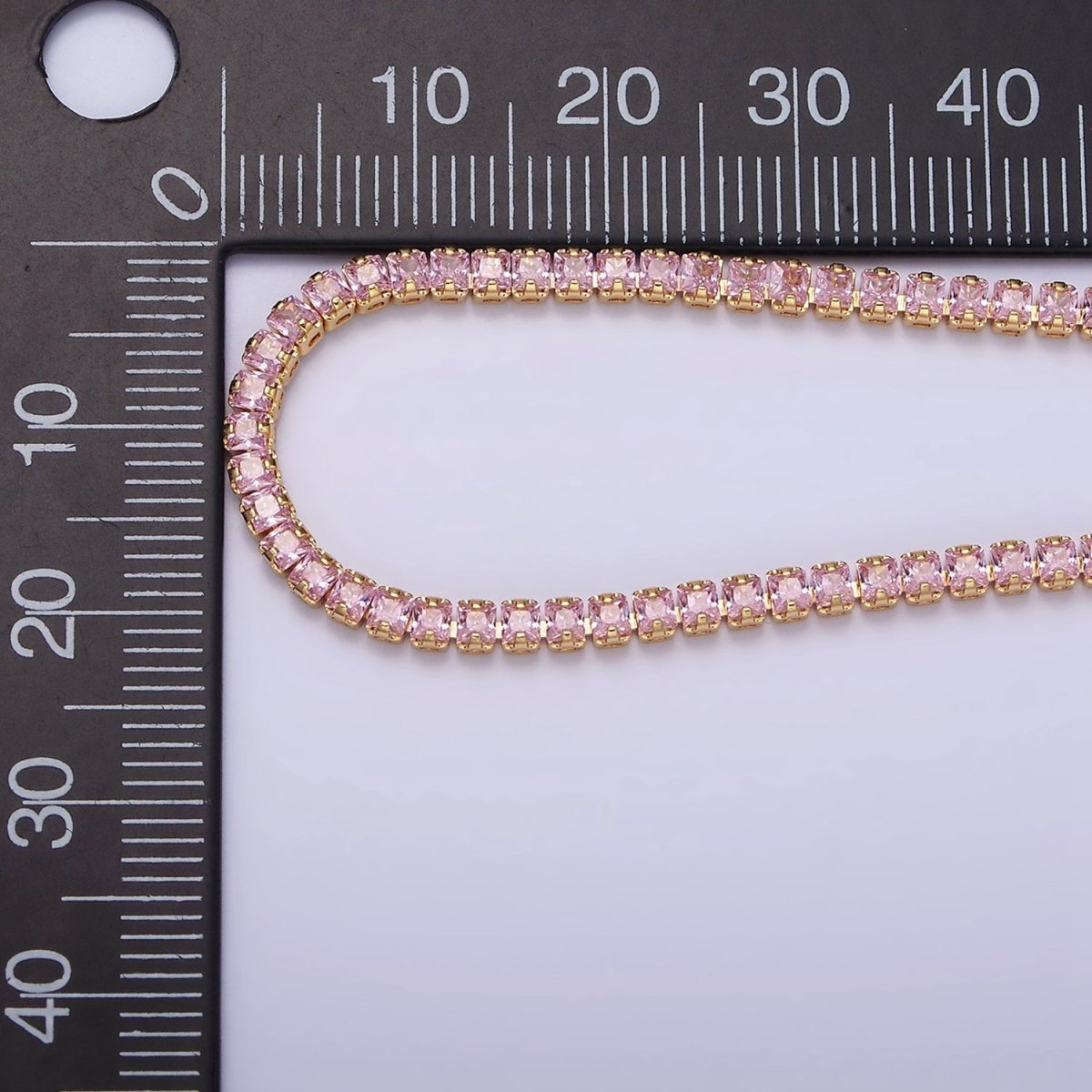 Dainty Gold Filled Clear, Pink, Green CZ Diamond Tennis Bracelet Colorful Cubic Zirconia Diamond Bracelet Adjustable | WA-1803 to WA-1808 Clearance Pricing