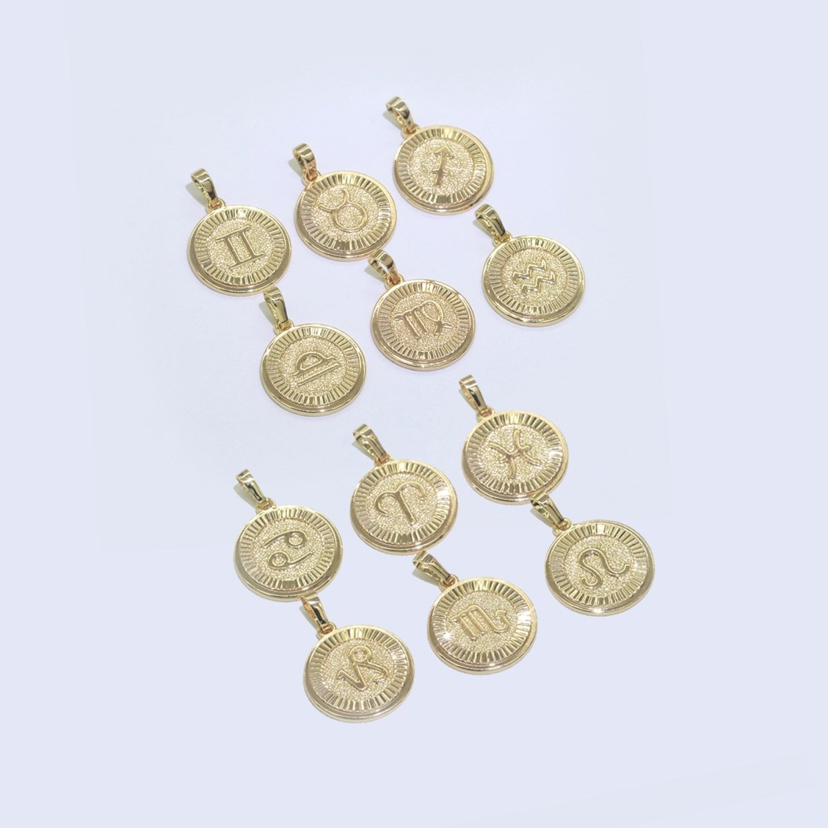Dainty Gold Filled Constellation Charms, Zodiac Star Symbol, Horoscope Charm, Gold Astrological Pendant Medallion Minimalist Jewelry A-A1719-A-A1724