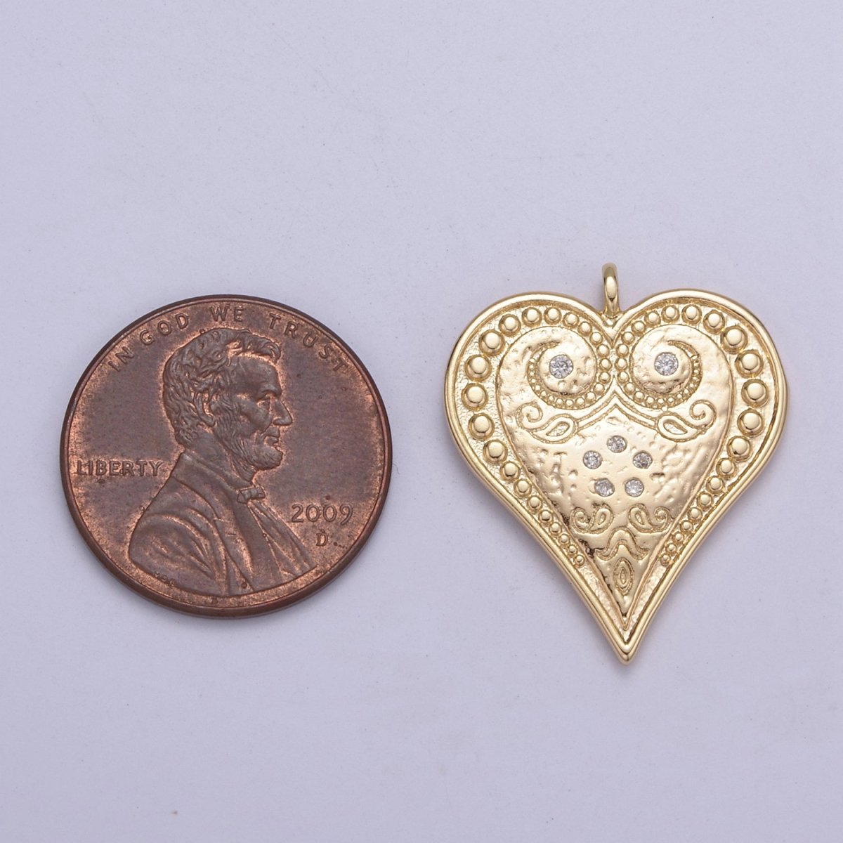 Dainty Gold Filled Heart Charm Swirl Heart Pendant for Valentine Jewelry Inspired N-413