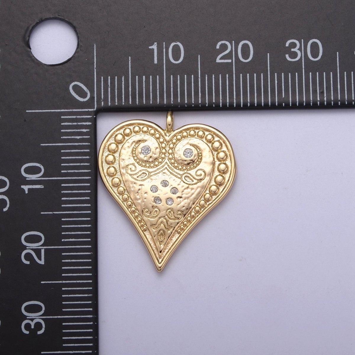 Dainty Gold Filled Heart Charm Swirl Heart Pendant for Valentine Jewelry Inspired N-413