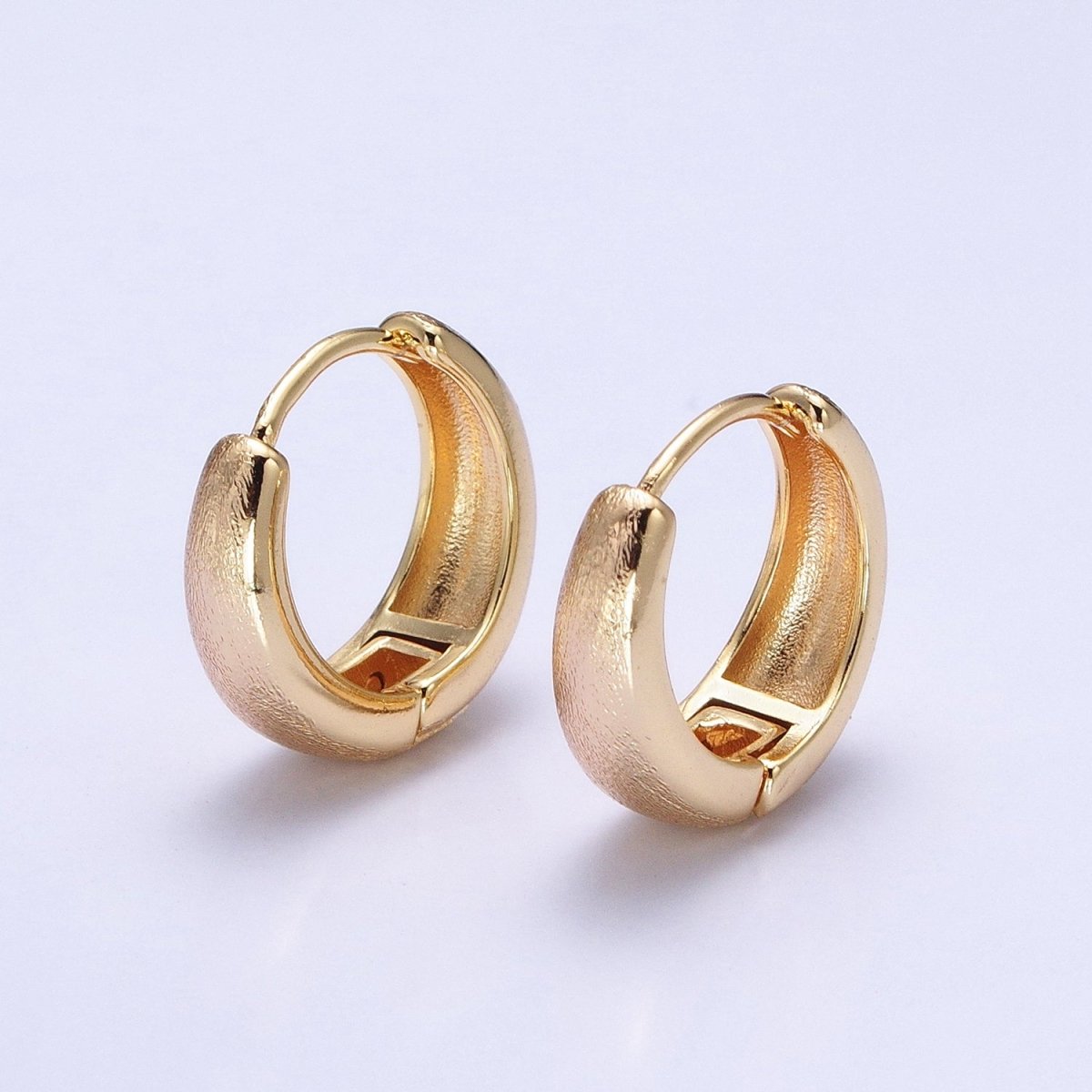 Dainty Gold Filled Huggie Earring Simple Minimalist 16mm Hoop Earring AB750