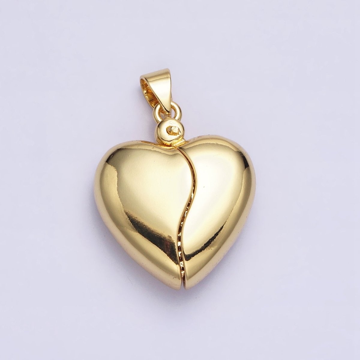 Dainty Gold Heart Pendant Cosmic Open Heart Charm Locket for Valentine Jewelry AA261
