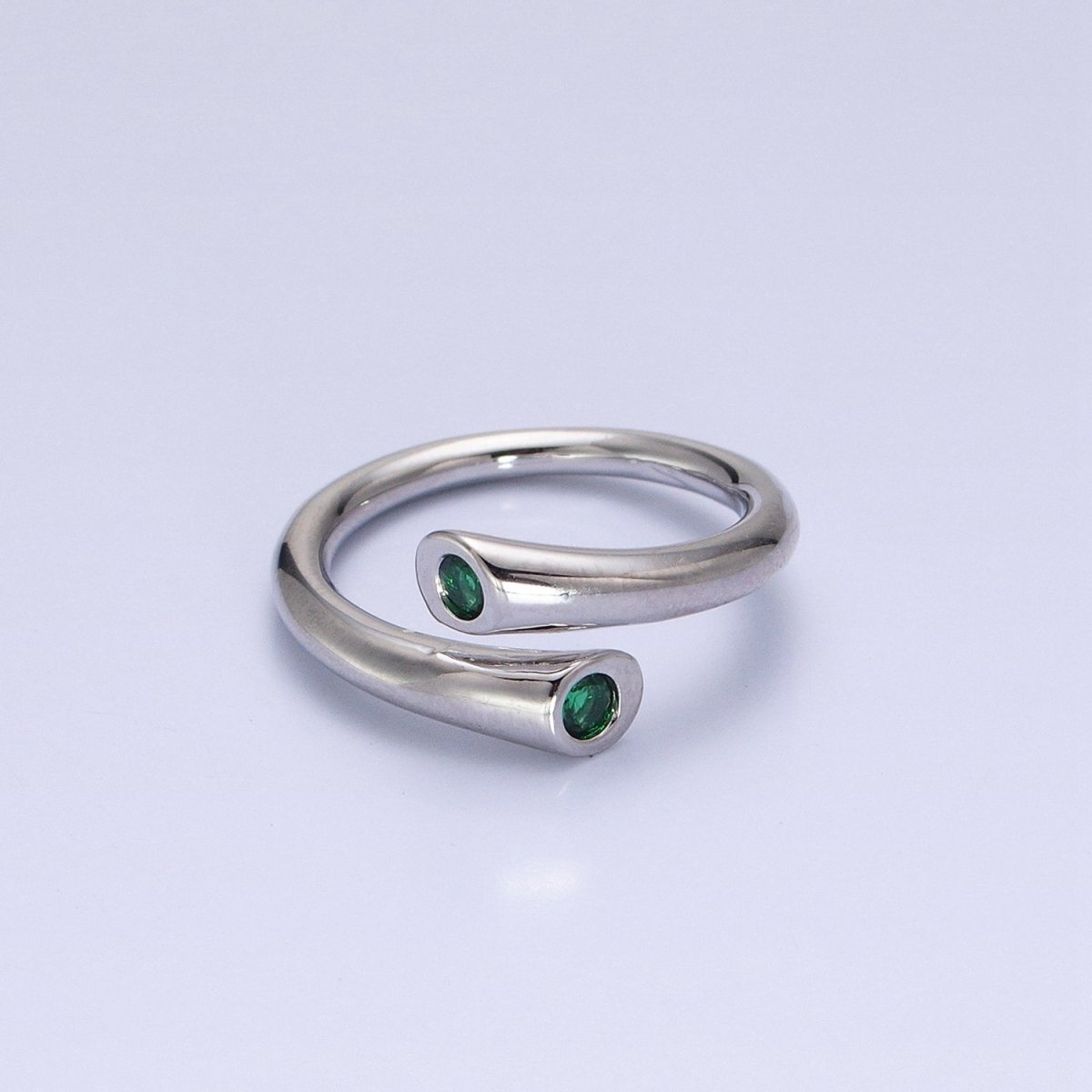 Dainty Gold Hug Ring with CZ Stone O-1789~O-1794