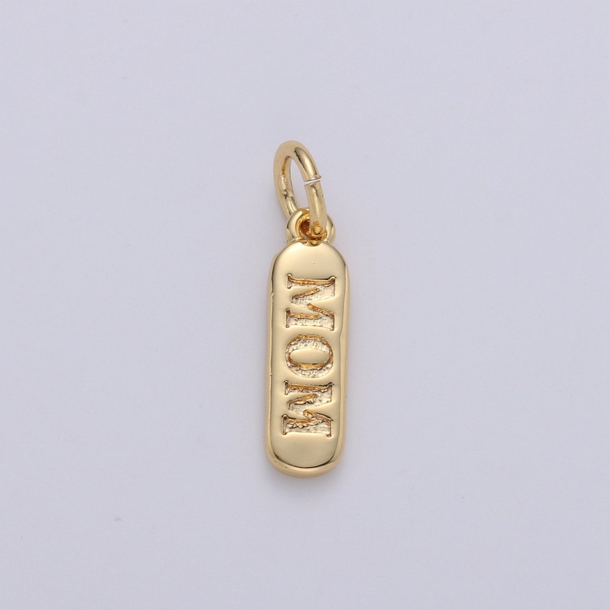 Dainty Gold Pill Bar Pendant, love mom hope happy chill words charm, 14K Gold Filed Pendant for Bracelet Necklace Earring Component Supply | D-506, D-323-D-330, D-747
