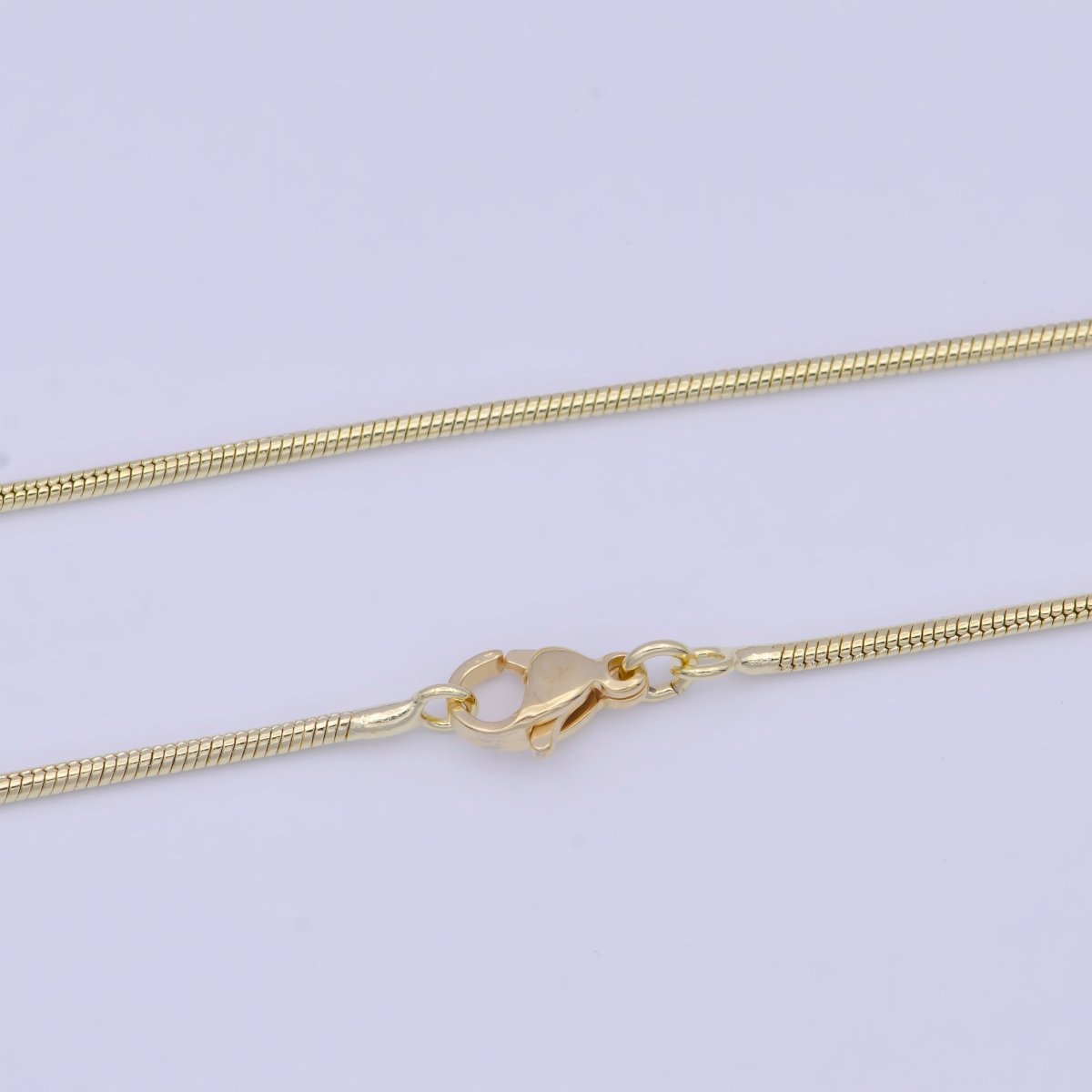 Dainty Gold Snake Chain Necklace, Layer Herringbone Necklace Ready to Wear 17.8 Inch | WA-1107 Clearance Pricing