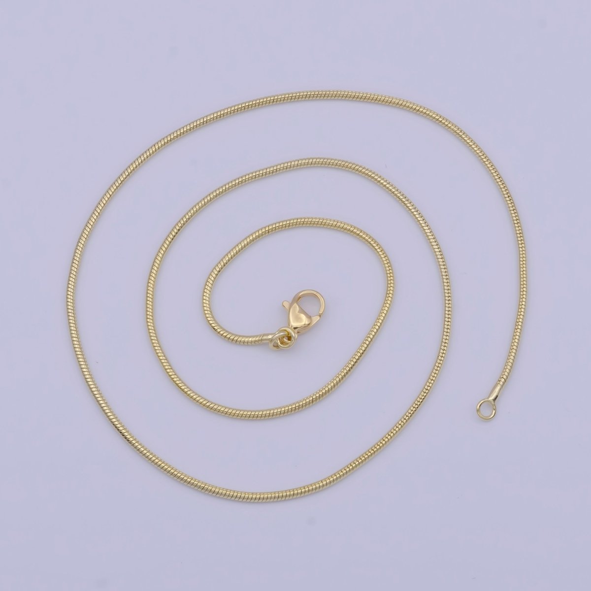 Dainty Gold Snake Chain Necklace, Layer Herringbone Necklace Ready to Wear 17.8 Inch | WA-1107 Clearance Pricing