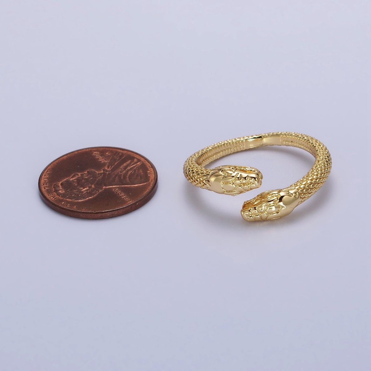 Dainty Gold Snake Ring, Adjustable Serpent Rings for Women O-263