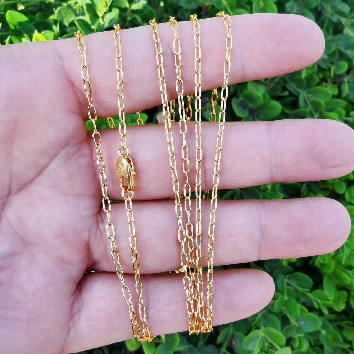 Dainty Layering Link Chain Necklaces Small PaperClip Necklace Gold Filled Necklace | WA-1749 Clearance Pricing