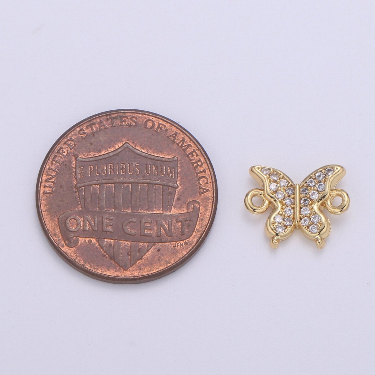 Dainty Little Butterfly Gold Filled Connectors  F-602