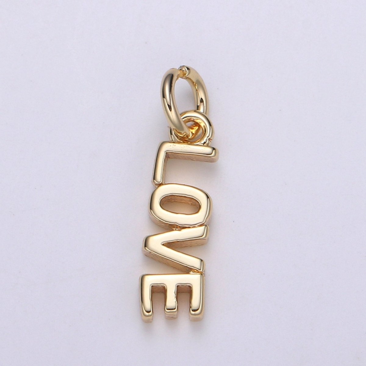 Dainty Love Charm 18k Gold Filled Love Script Words Charm for Bracelet Necklace Earring Component Diy Jewelry Making Supply E-141