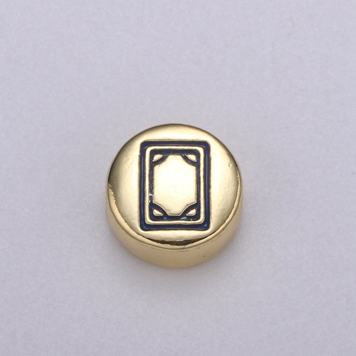 Dainty Mahjong Bead Charms for Jewelry Supply Gold Mahjong Tile Bead Spacer Chinese Character Red Dragon Center Tile Wealth B-490