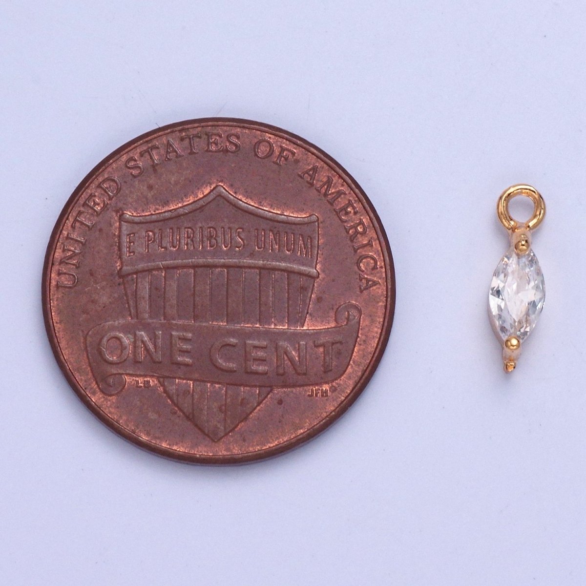 Dainty Marquise Sharp Oval Clear Cubic Zirconia CZ Charm For Jewelry Making | X-024