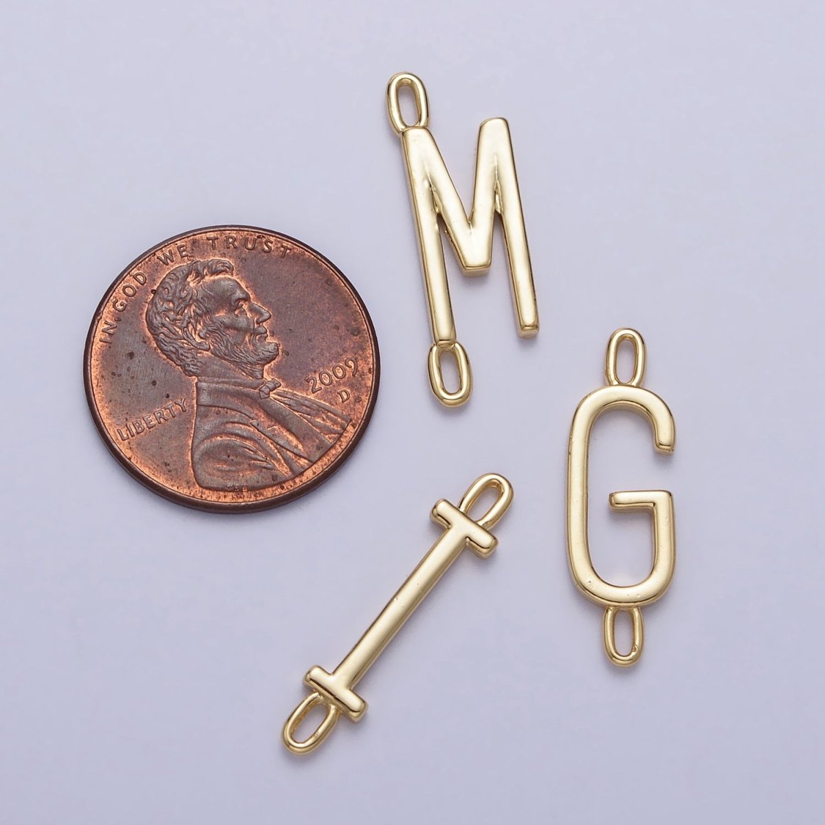 Dainty Sideway Initial Charm Connector Silver Letter Dainty Name Necklace Link Connector for Personalized Jewelry Supply Bracelet Necklace A-377-A-389