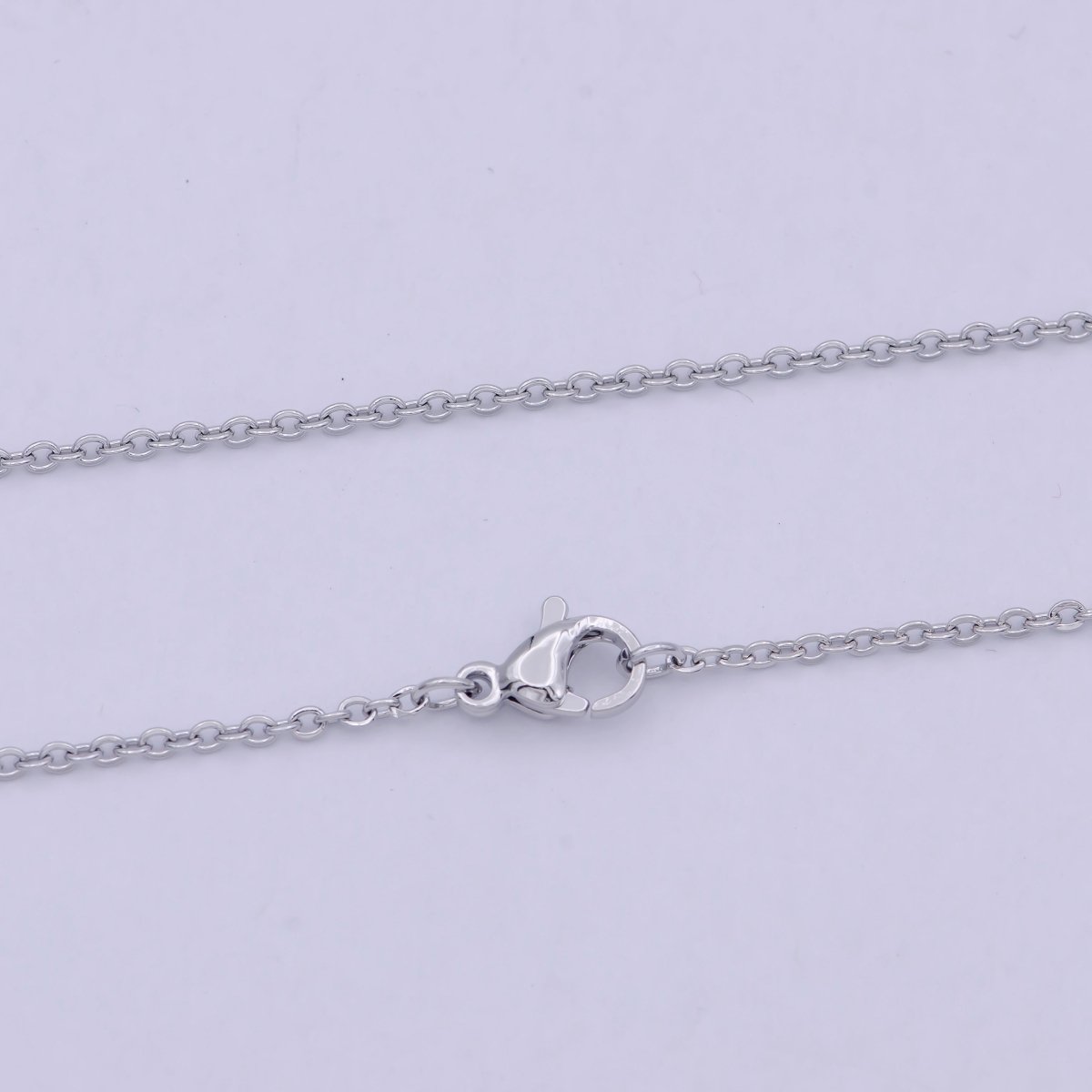 Dainty silver chain finished chain everyday chain, simple silver chain ready to wear 17.0 inch | WA-794 Clearance Pricing