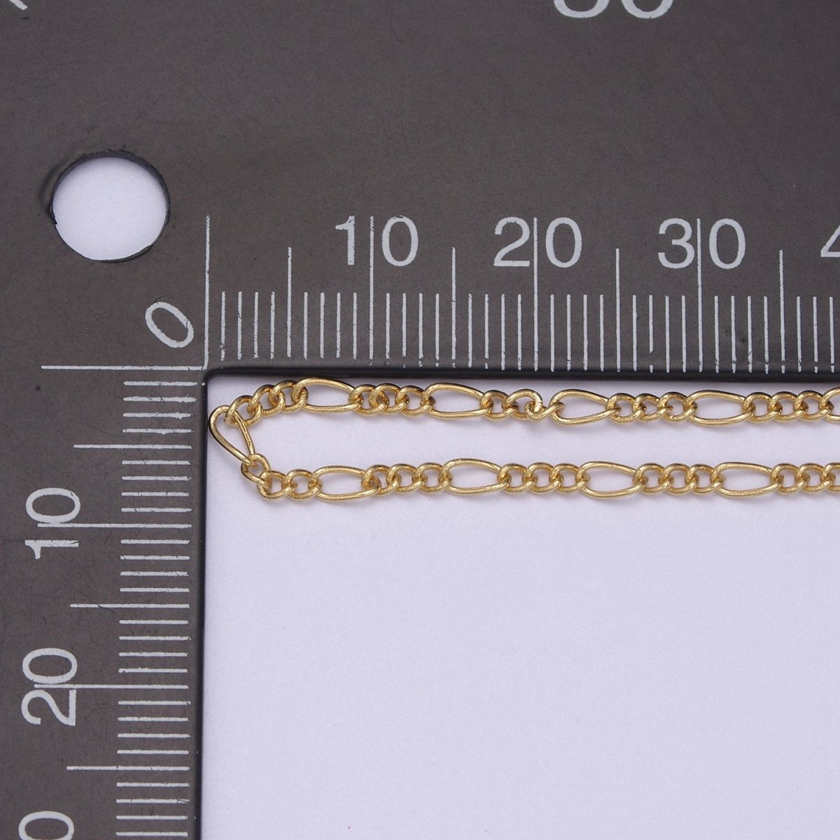 OS Dainty Silver Figaro long and short Chain by Yard Wholesale Bulk Unfinished Chain for Jewelry Making | ROLL-762 Clearance Pricing