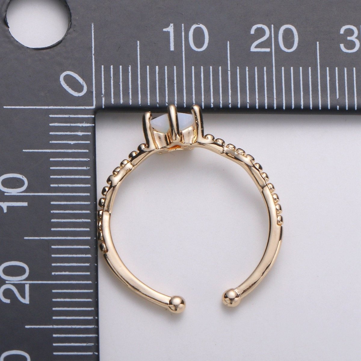 Dainty Star Ring Open Ring Cz Ring Minimalist Ring Crystal Ring Adjustable Ring Gold Ring Stacking Ring Girlfriend Christmas | R-109
