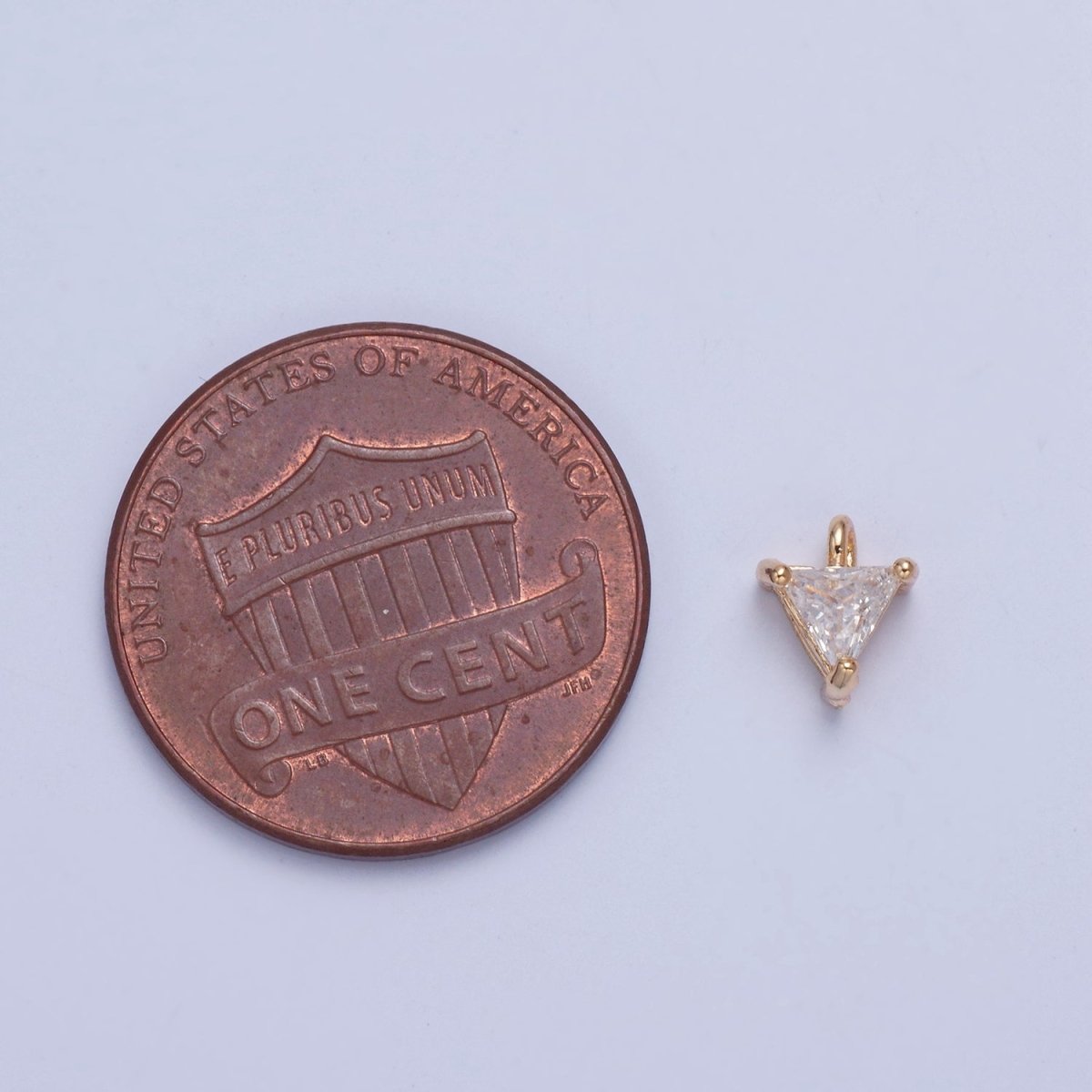 Dainty Triangle Cubic Zirconia CZ Charm For Jewelry Making X-025