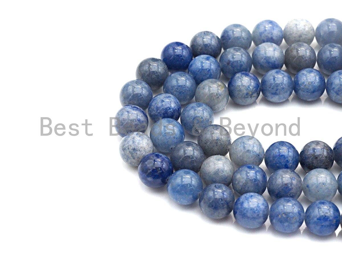 Natural Blue Aventurine, Round Smooth 6mm/8mm/10mm/12mm, Sku#638