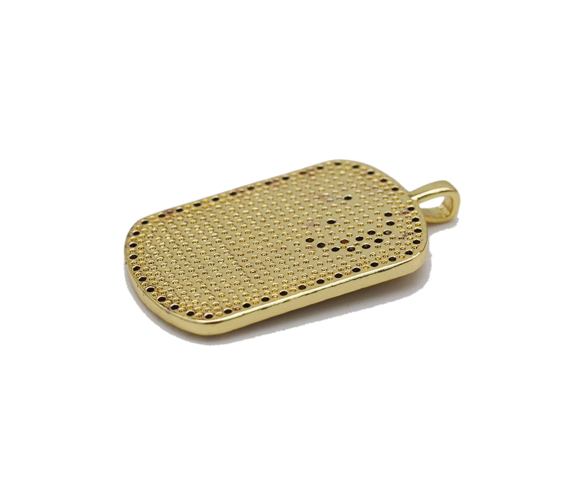 Enamel Sun Rising Over the Cloud Tag Charm, Sku#JL147