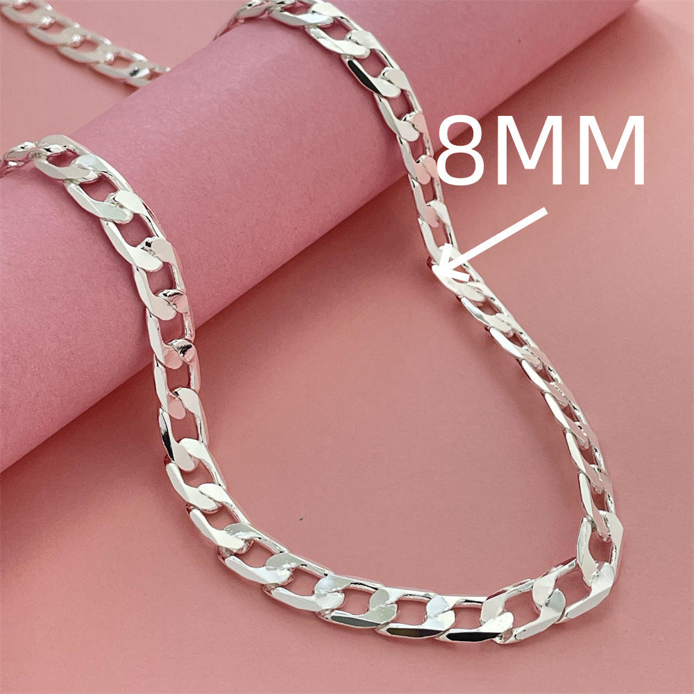 Silver-plated NK Chain Mens Cuban-link Chain 11 Link Design