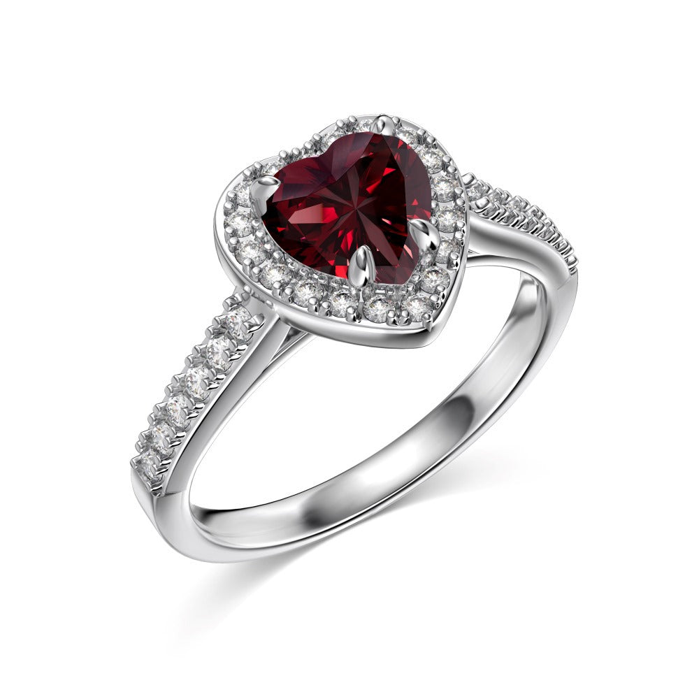 12 Zodiac Colorful Zircon Silver Ring For Women