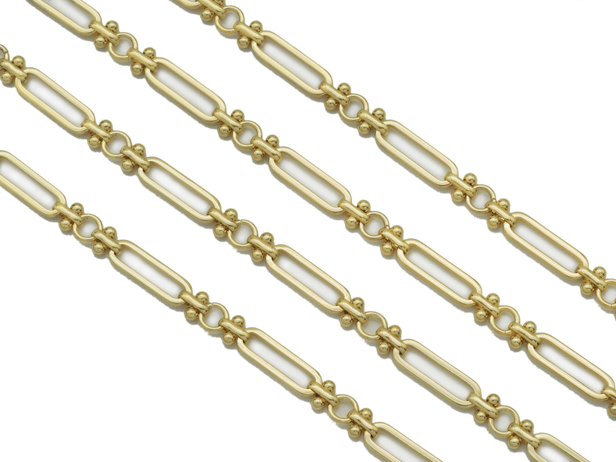 High Quality Long paperclip with dots bar connector Chain By