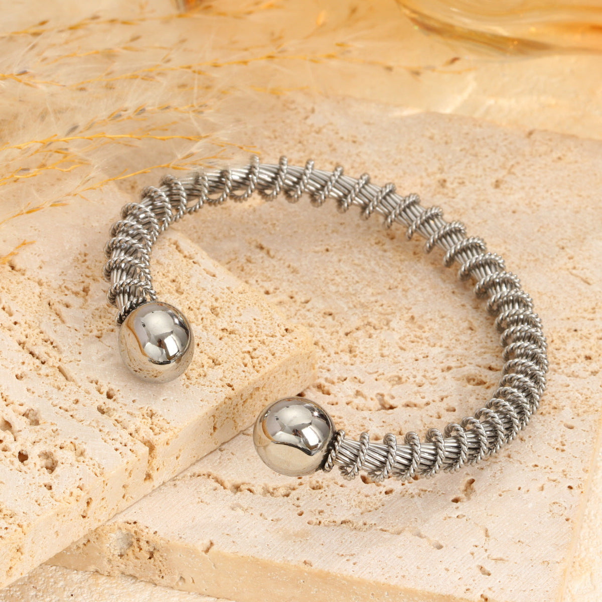 Twisted Steel Wire Bracelet For Men And Women