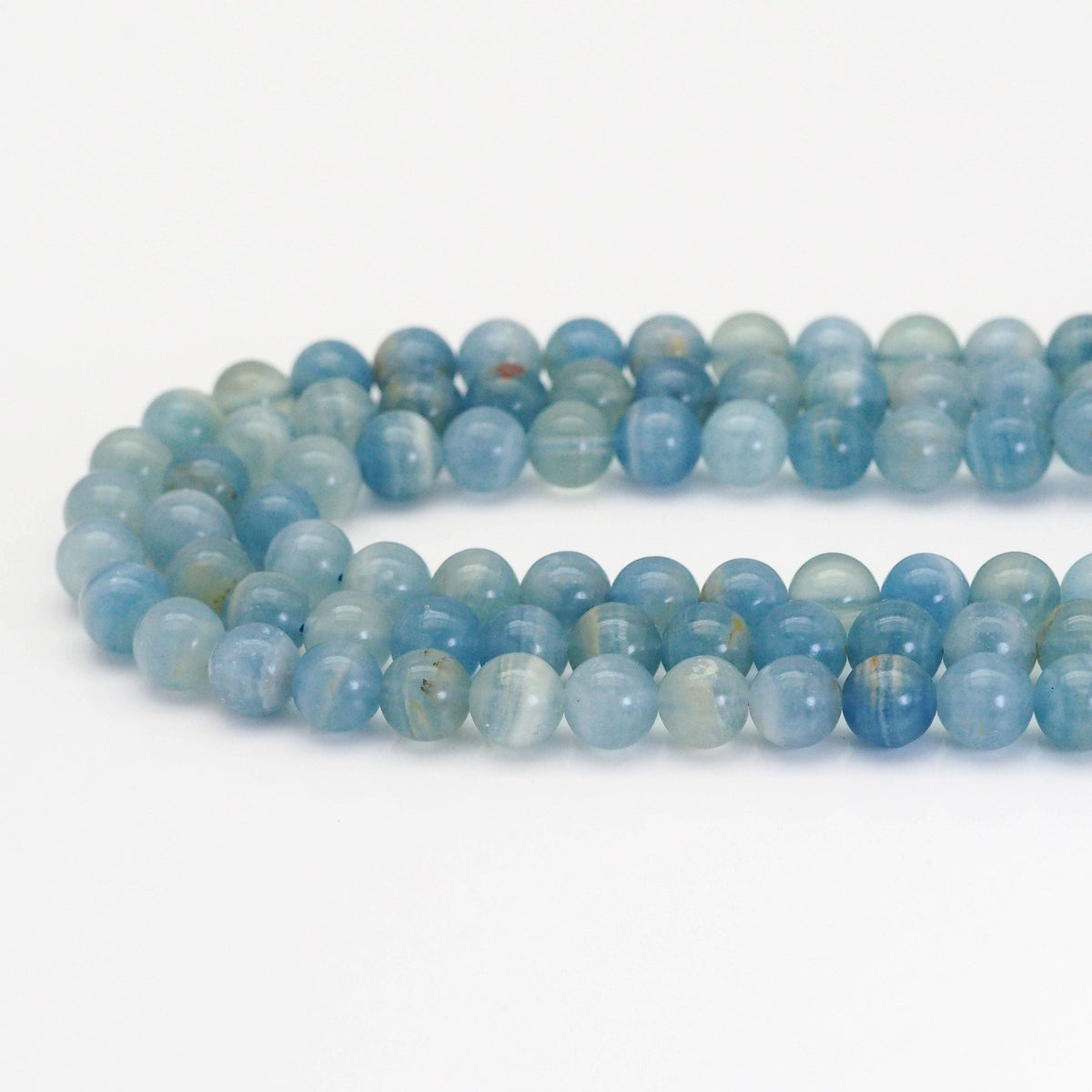 Genuine Top Quality Blue Calcite, 6mm/8mm/10mm, Sku#U1646