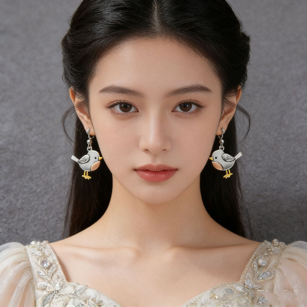 Jewelry Women's Bird-shaped Pendant Earrings