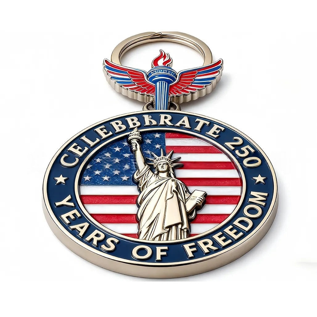 250th Anniversary Medal 2D Acrylic Keychain Pendant