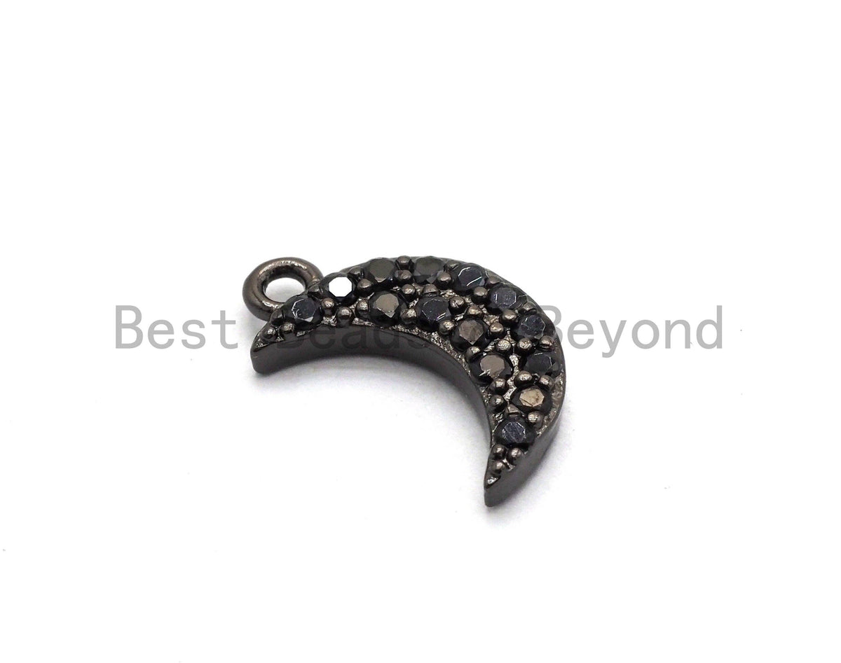 Micro Pave Crescent Moon Charm SKU#B98
